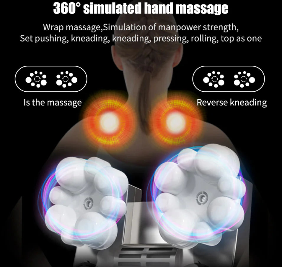 Heated 3D Shiatsu Massage Pillow for Neck and Back