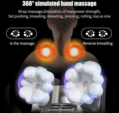 Heated 3D Shiatsu Massage Pillow for Neck and Back