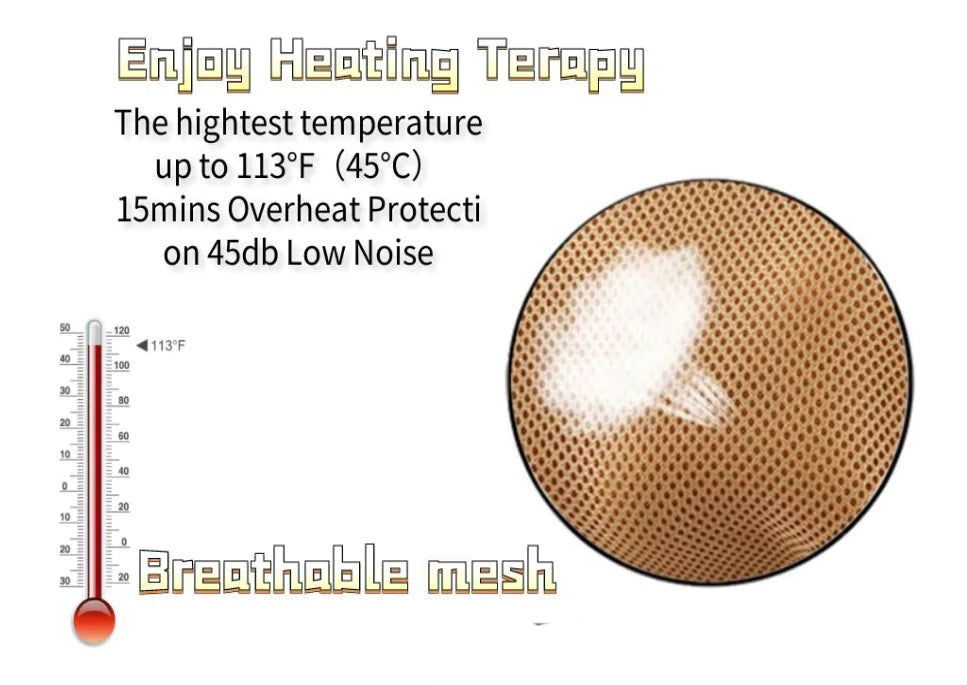 Heated 3D Shiatsu Massage Pillow for Neck and Back