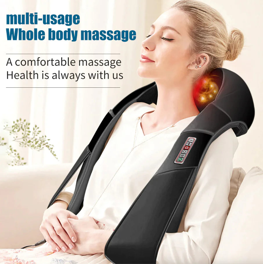Heated 3D Shiatsu Massage Pillow for Neck and Back